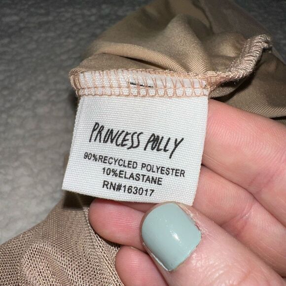 Princess Polly Women’s Charvi Mini Dress Light Tan Brown Size 8 NWT - Picture 8 of 10